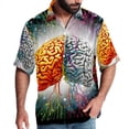 thumbnail image 1 of Mathematical Engineering Men's Button Down Spread Collar Casual Printed Short Sleeve Summer Beach Unisex Shirts, 1 of 6