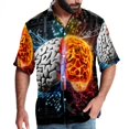 thumbnail image 1 of Mathematical Engineering Men's Hawaiian Poplin Casual Printed Button Down Short Summer Beach Shirts, Unisex, 1 of 6