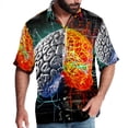 thumbnail image 1 of Mathematical Engineering Men's Short Sleeve Beach Shirts, Casual Printed Button Down Poplin Shirt Summer., 1 of 6