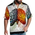 thumbnail image 1 of Mathematical Engineering Men's Short Sleeve Printed Button Down Hawaiian Beach Shirts, 1 of 6