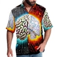 thumbnail image 1 of Mathematical Engineering Men's Short Sleeve Printed Button Down Hawaiian Beach Shirts, 1 of 6
