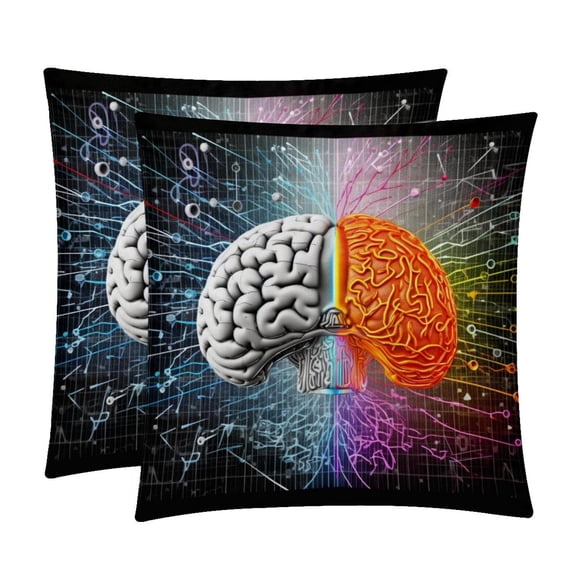 Mathematical Engineering Throw Pillow Inserts Covers- Set of 2 Throw Pillows in Various Sizes (16x16, 18x18, 20x20 inches) with Stylish Patterns for Home Decor and Comfort - Pillow Inserts Included