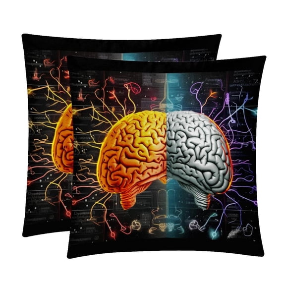 Mathematical Engineering Velvet Bed Pillow Throw Covers Pillow Inserts Throw Pillows with Unique Patterns - Set of 2, Sizes 16x16, 18x18, 20x20 Inches for Various Occasions