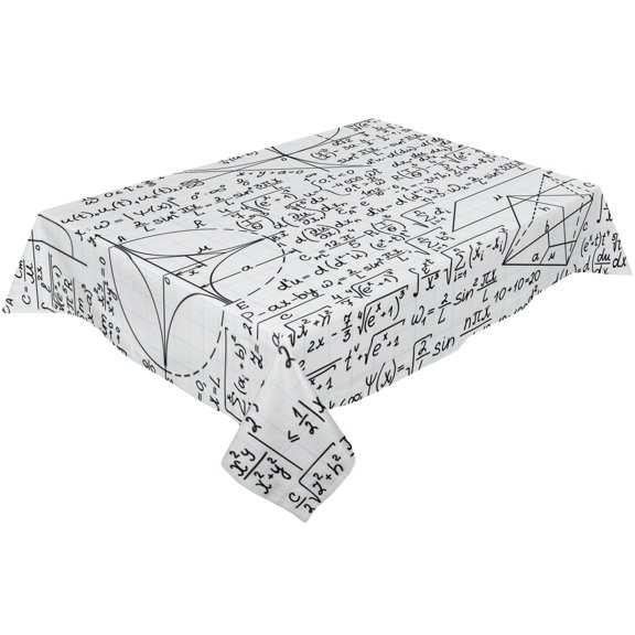 Mathematical Equation Diagram Table Cloth Waterproof Dining Tablecloth Kitchen Decorative Coffee Cuisine Party Table Cover