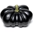 thumbnail image 1 of Large Artificial Pumpkin, 12.6inch Hand-Made Fake Pumpkin for Fall Harvest Festival Thanksgiving Halloween Decor (Black), 1 of 3