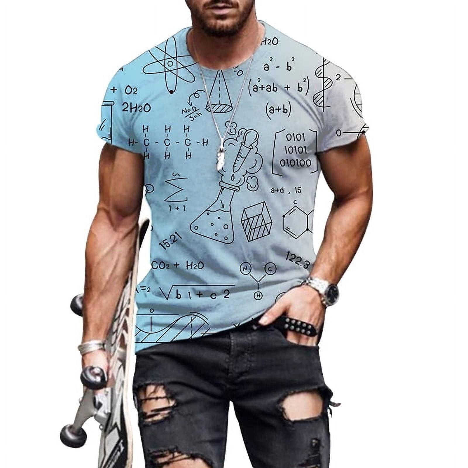 Mathematical Formula 3D Printed Tshirt For Men Fashion Differential ...