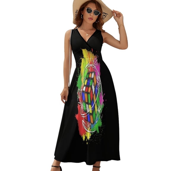 Mathematical Formula Cubo Sleeveless Dress Summer Women Clothes Dress for Pregnant Women Dresses