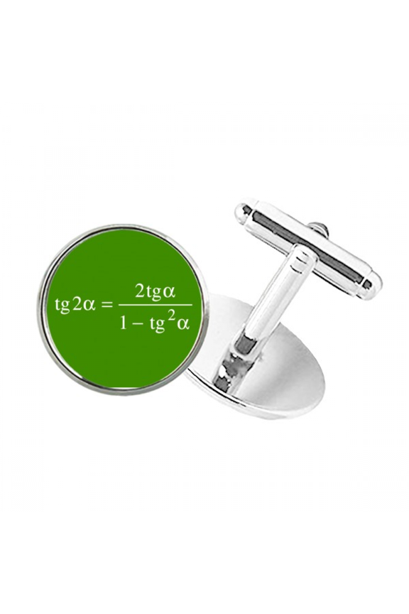 Mathematical Formula Expresses Computational Equation Round Button Cuff Clip Stud Cufflinks