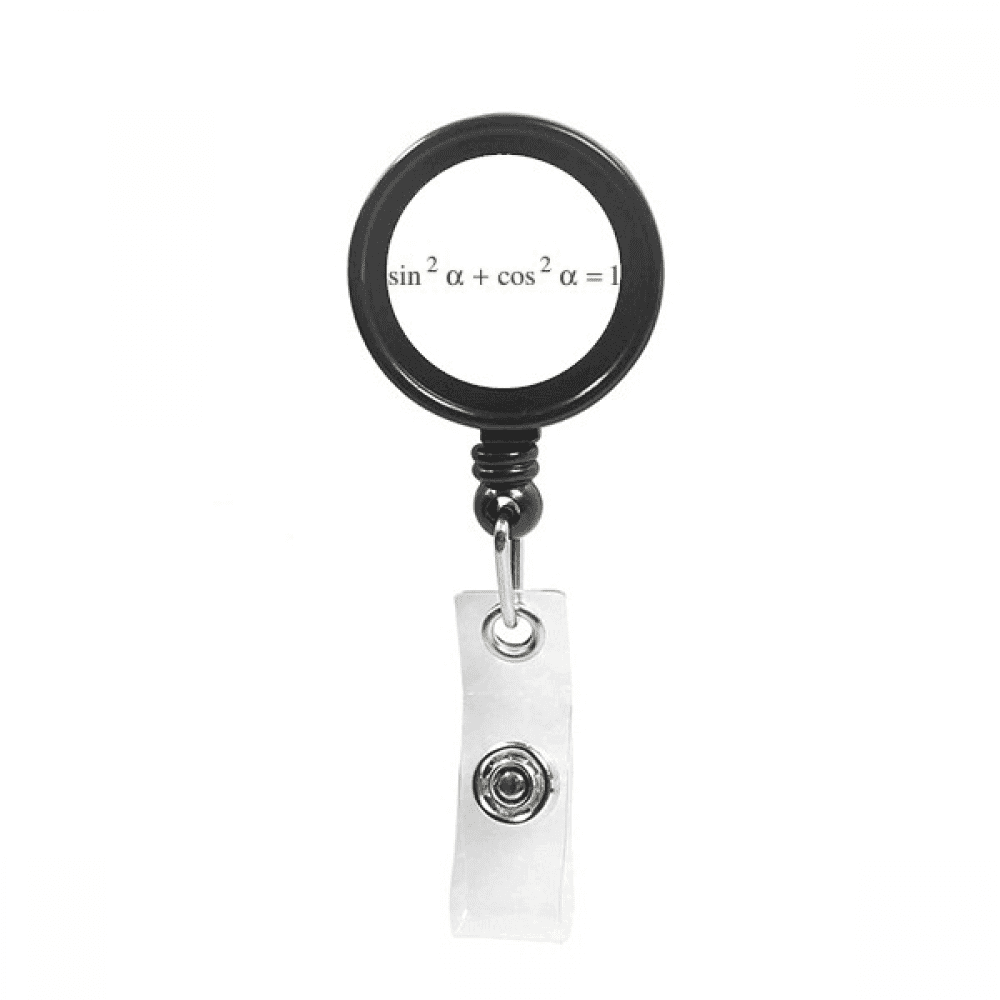 Mathematical Formula Expresses Computational Square Retractable Keychain Badge Holder ID Badge