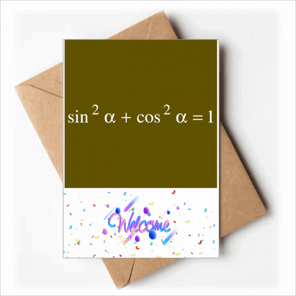 Mathematical Formula Expresses Computational Square Welcome Back Greeting Cards Envelopes Blank