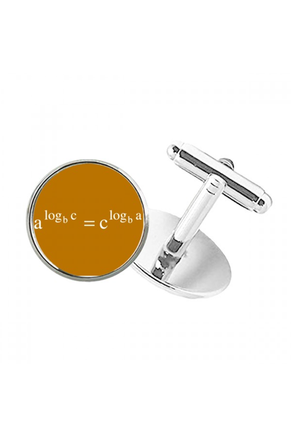 Mathematical Formula Expressing Computational Equivalence Round Button Cuff Clip Stud Cufflinks
