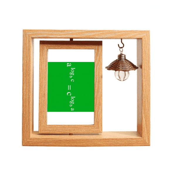 Mathematical Formula Expressing Computational Equivalence Wooden Rotating Picture Photo Frame 4x6