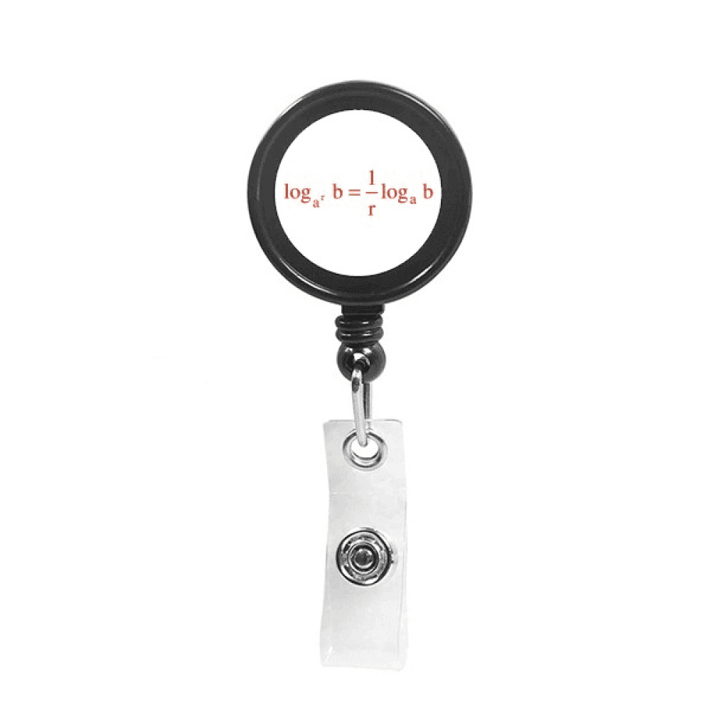 Mathematical Formula Expressing Computational Index Retractable Keychain Badge Holder ID Badge