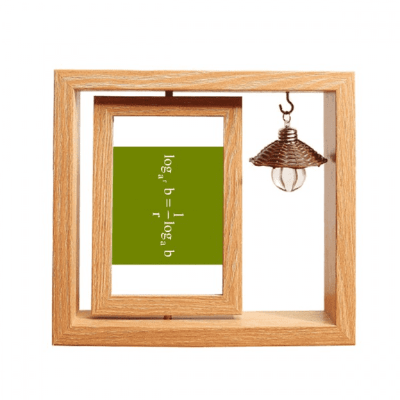 Mathematical Formula Expressing Computational Index Wooden Rotating Picture Photo Frame 4x6
