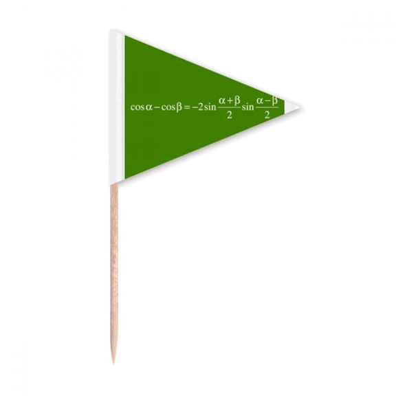 Mathematical Formula Expressing Cosine Computation Toothpick Triangle Cupcake Toppers Flag