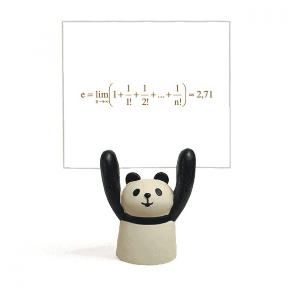 Mathematical Formula Expression Calculation Brackets Memo Holder Cartoon Animal Panda Stand Decoration