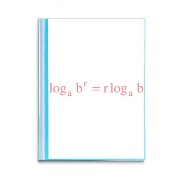 Mathematical Formula Expressions Calculating Sinusoidal Book Sheet Protectors Portfolio Binder Folder