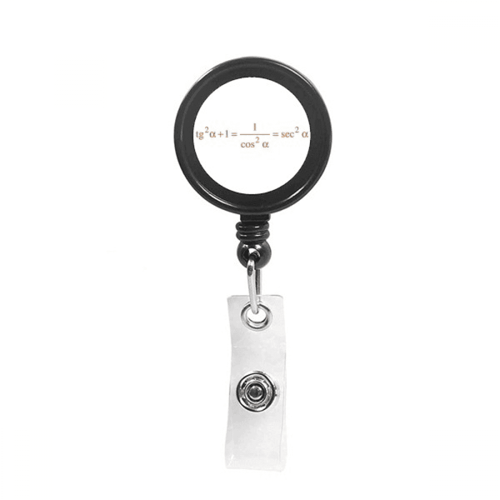 Mathematical Formula Expressions Computation Increased Retractable Keychain Badge Holder ID Badge