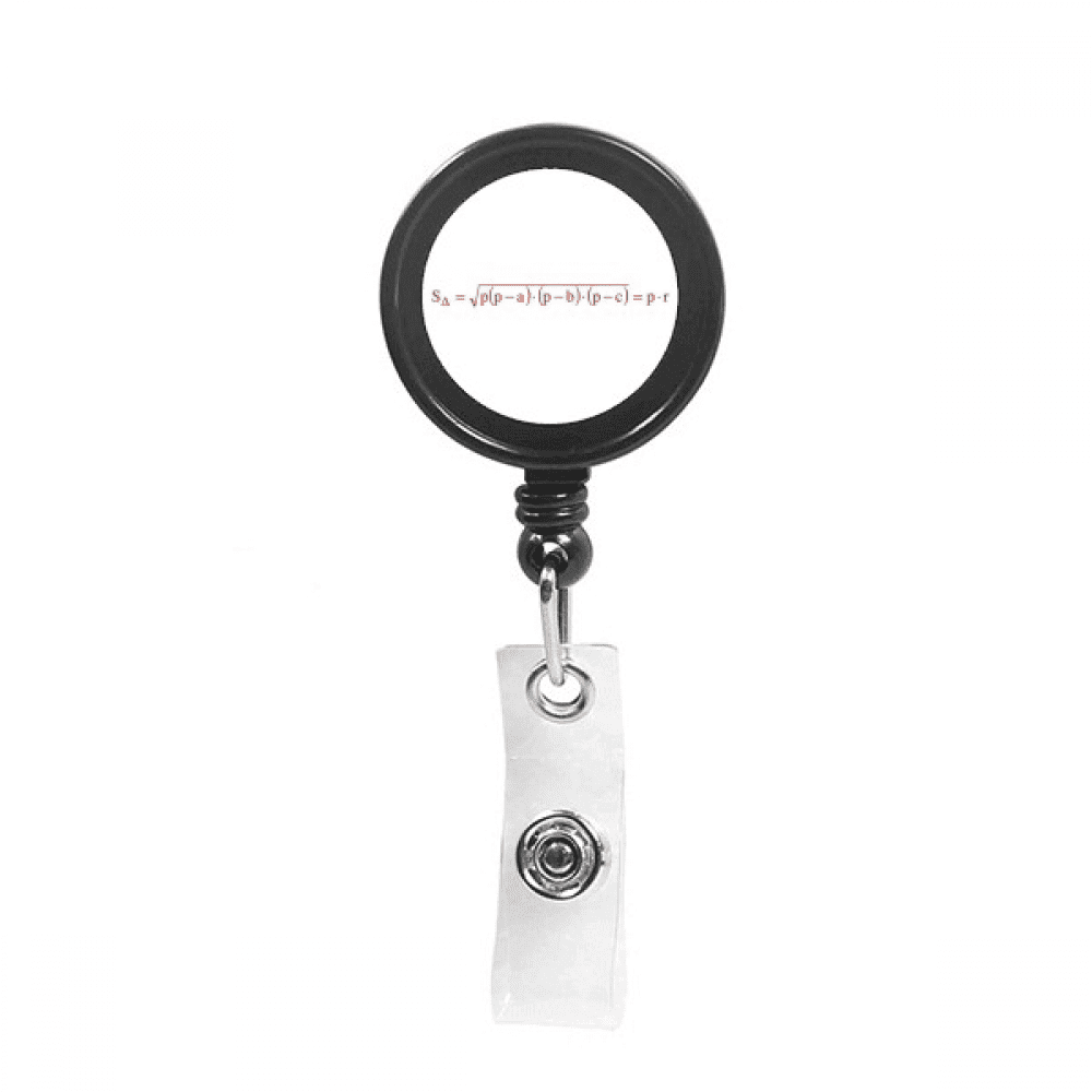 Mathematical Formula Expressions Computation Root Number Retractable Keychain Badge Holder ID Badge