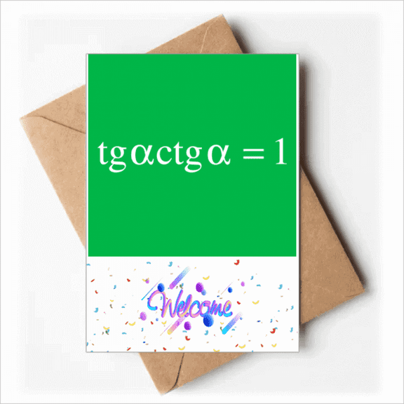 Mathematical Formula Representation Computation Multiplication Welcome Back Greeting Cards Envelopes Blank