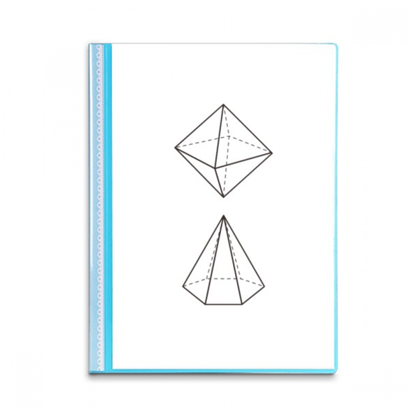 Mathematical Geometric Space Opposite Combination Book Sheet Protectors Portfolio Binder Folder