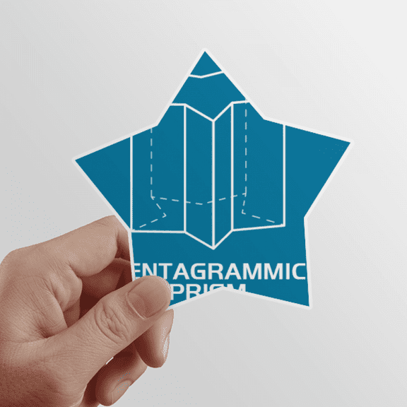 Mathematical Geometric Space Pantagramc Prism Star Sticker Paster Vinyl Car Tags Decoration Decal