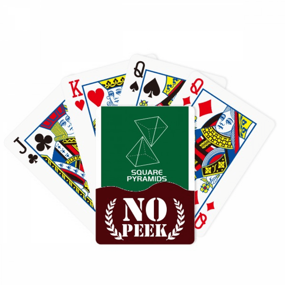 Mathematical Geometric Space Square Pyrad Peek Poker Playing Card Private Game