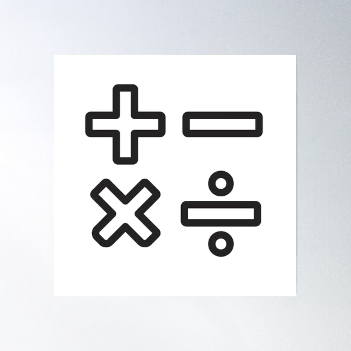 Mathematical Magic: Unite Plus, Minus, Divide & Multiply Poster Wall ...