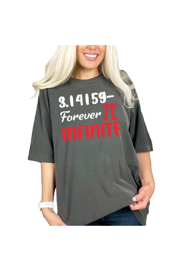 Mathematical Pi TShirt, Infinite Pi Shirt, Pi Day Celebration Tee, Funny Math Lover Shirt, Geeky Pi Symbol TShirt, Math Geek Shirt, Pepper Comfort Colors T-Shirt, XL