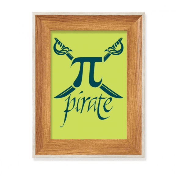Mathematical Science Pirate Pi Desktop Wooden Photo Frame Display Picture Art Painting Multiple Sets