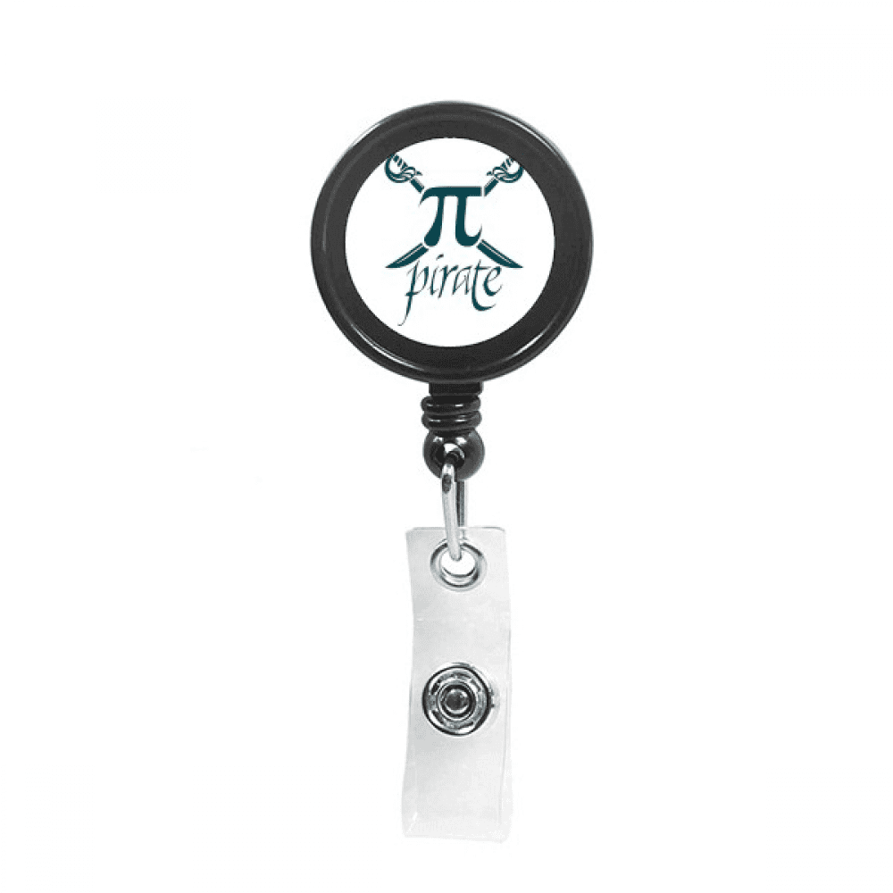 Mathematical Science Pirate Pi Retractable Keychain Badge Holder ID Badge