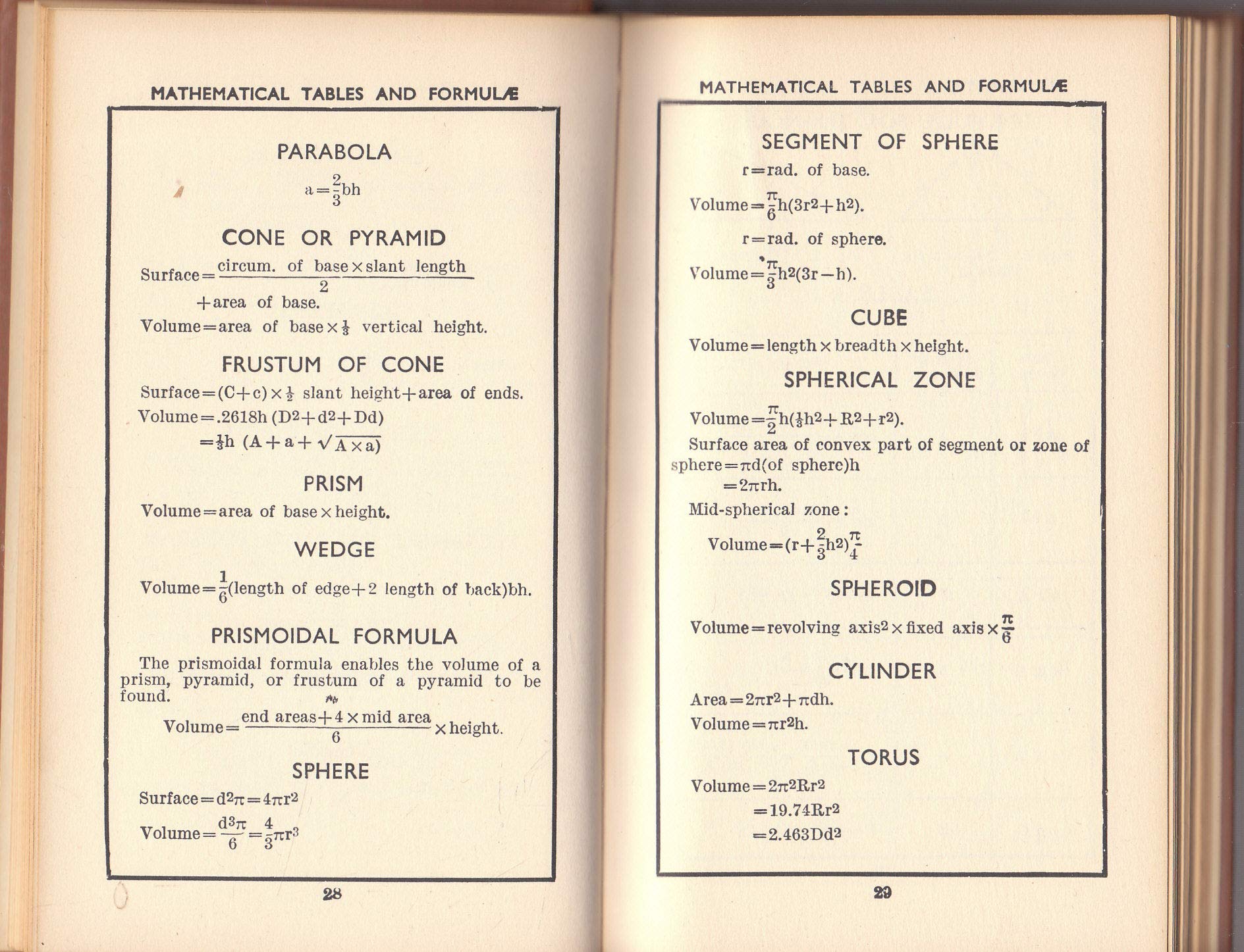 Mathematical tables and formulae Camm, F. J