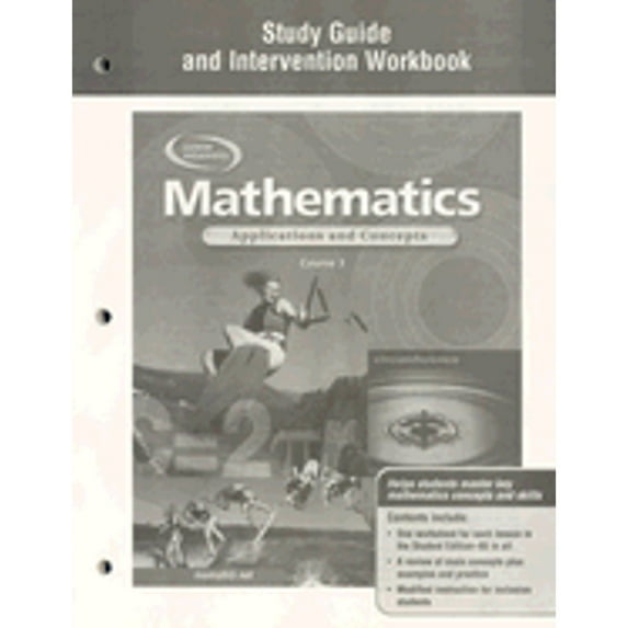 Pre-Owned Mathematics: Applications and Concepts, Course 3, Study Guide and Intervention Workbook (Paperback 9780078601620) by McGraw Hill