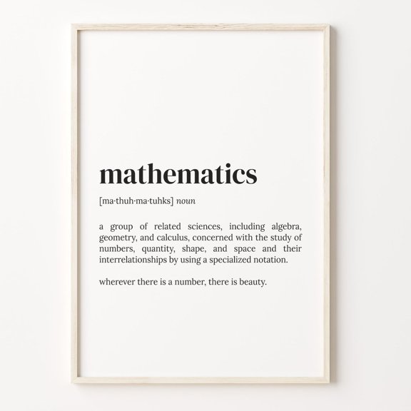 Mathematics Definition Dictionary Wall Art, Stretched Canvas