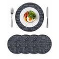 thumbnail image 1 of Mathematics Equations Round 15 Inch Placemats Set of 4, Blackboard Math Numerical Geometric HeatResistant Non Slip Place Mats for Dining Table, Wipeable Braided Kitchen Table Mats for Housewarming, 1 of 9