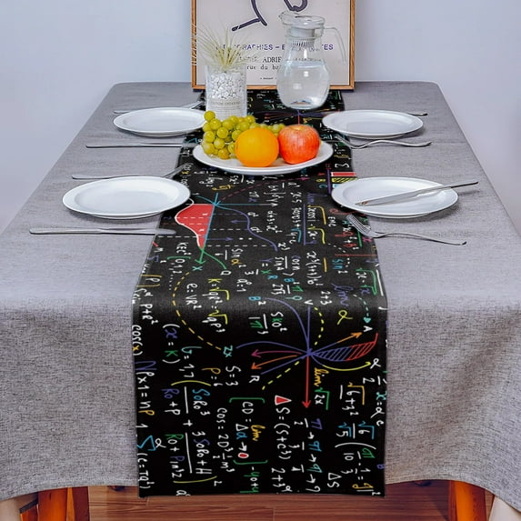 Mathematics Formula Chart Modern Table Runners Holiday Party Wedding Decoration Tablecloth Living Room Dining Table Accessories