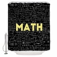 thumbnail image 1 of Mathematics Formulas Bathroom Shower Curtains with 12 Hooks Polyester Waterproof Shower Curtain for Stalls and Bathtubs Modern Abstract Art Math Geometric Decorative Bathroom Curtain 36x72 Inches, 1 of 9
