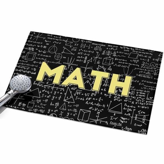 Mathematics Formulas Entryway Rug 2x3ft Washable Non Slip Bathroom Rug Indoor Floor Front Door Mat Modern Abstract Art Math Geometric Rectangle Area Rugs Carpet for Kitchen Office Dining Room