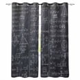 thumbnail image 1 of Mathematics Formulas Kitchen Curtains Blackboard with Math Numerical Geometric Cafe Short Curtains for Bathroom Blackout Window Curtain Small Window Treatment Drapes for Bedroom 27.5"x39"x2, 1 of 9