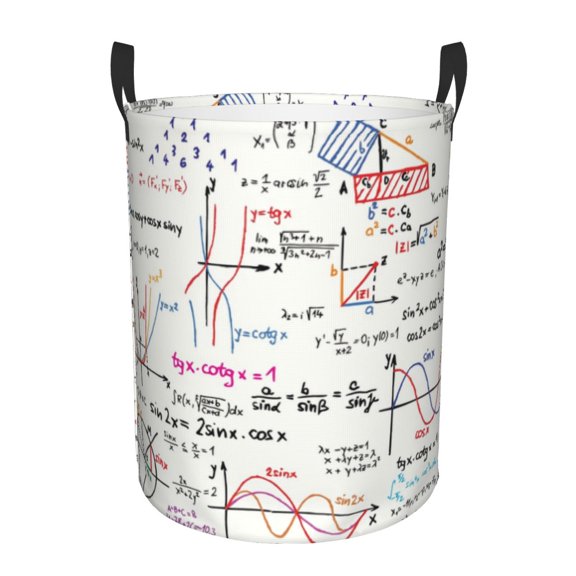 Mathematics Formulas Math Numbers Laundry Basket Collapsible Geek Science Puzzle Clothes Toy Hamper