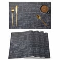 thumbnail image 1 of Mathematics Formulas Placemats Set of 12 Blackboard with Math Numerical Geometric Place Mats Indoor Wipeable Table Mats Washable Dining Table Placemats for Kitchen Holiday Party Home Decor 13x19 Inch, 1 of 9
