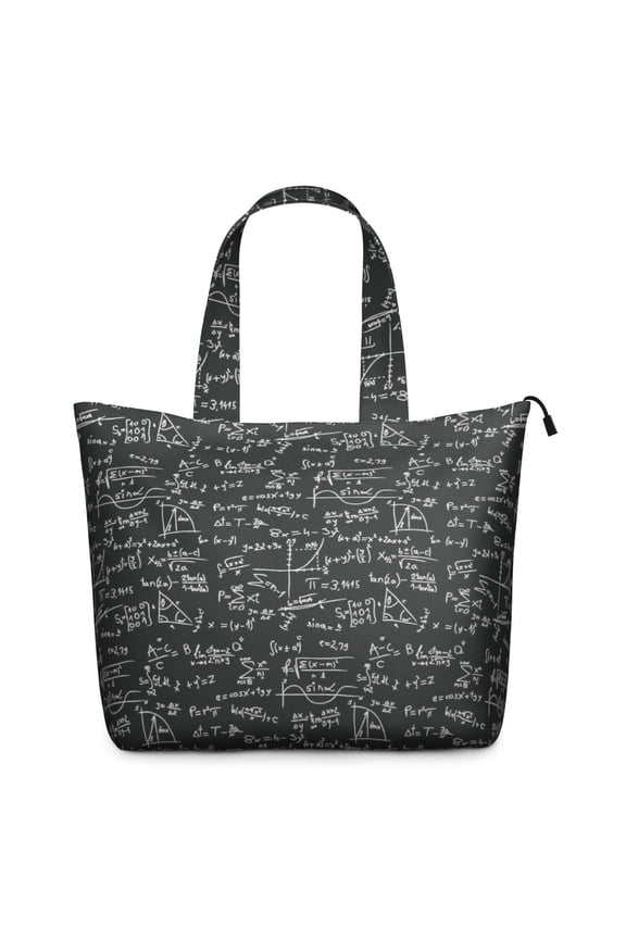 Mathematics Inspired Weekender Bag - Large Zippered Tote with Reinforced Handles, Perfect for Moms & Travelers