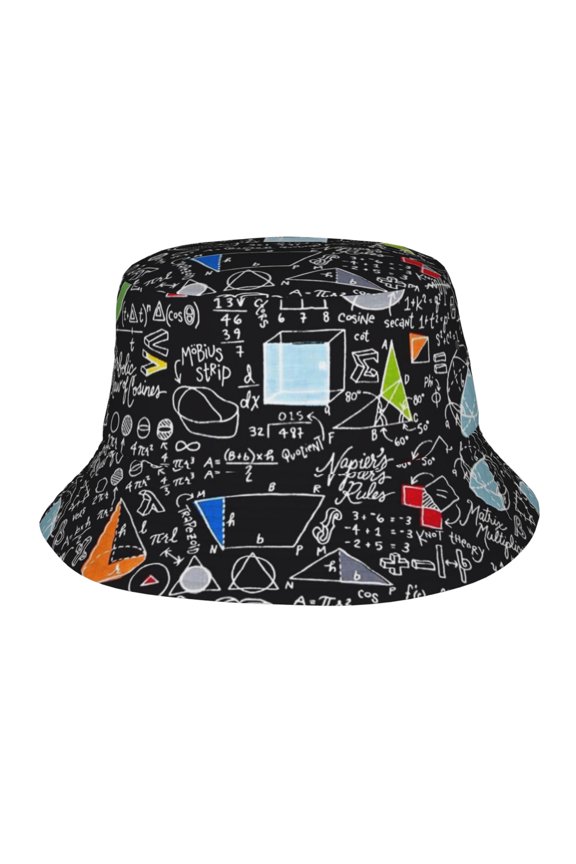 Mathematics Math Geometry Funny Bucket Hat,Packable Sun Cap,Max Protection For Uva,Perfect For Fishing Gardening Hiking Camping