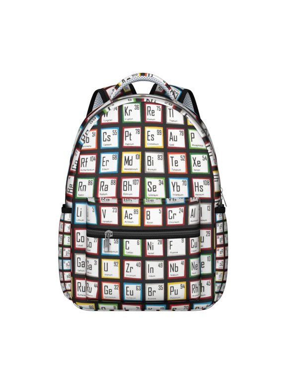 Mathematics Math Students Backpack Scientific Formula Science Classroom School Bag with Chemistry Biology Physics Design, Durable and Comfortable
