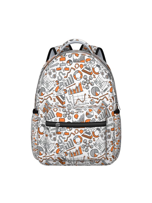 Mathematics Math Students Backpack Scientific Formula Science Classroom School Bag with Chemistry Biology Physics Design, Durable and Comfortable