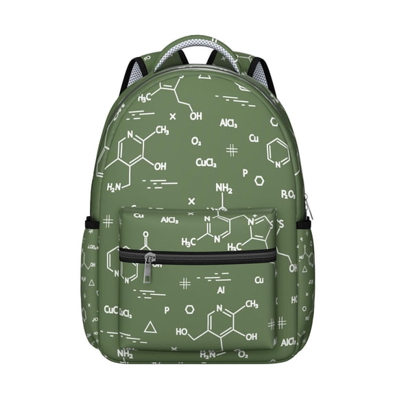 Mathematics Math Students Backpack Scientific Formula Science Classroom School Bag with Chemistry Biology Physics Design, Durable and Comfortable