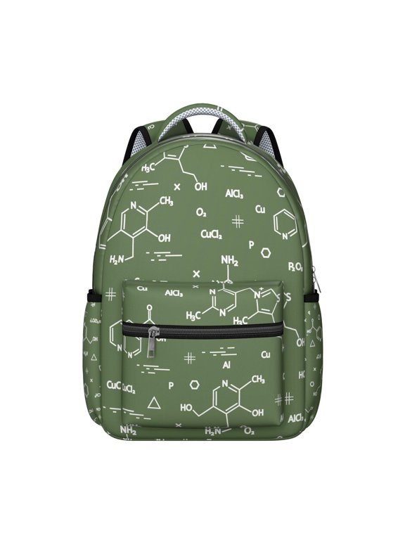 Mathematics Math Students Backpack Scientific Formula Science Classroom School Bag with Chemistry Biology Physics Design, Durable and Comfortable