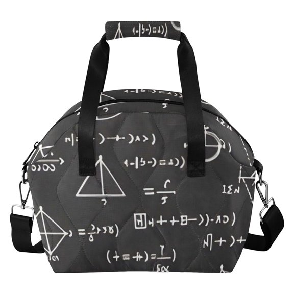 Mathematics Publicity Insulated Lunch Bag for Women Leakproof Reusable Cooler Lunch Box with Adjustable Shoulder Strap Portable Tote Bag for Work Picnic Travel
