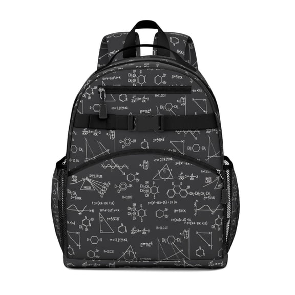 Mathematics and Scientific Knowledge Inspired Student Backpack Spacious and Lightweight School Book Bag Adjustable Straps Chest Strap Padded Shoulders Perfect Educational Gift for s
