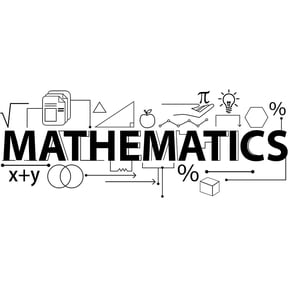 Mathematics Theme PVC Wall Sticker Formula Geometric Figures Vinyl Art Lettering Wall Decor Interesting Subject Sticker